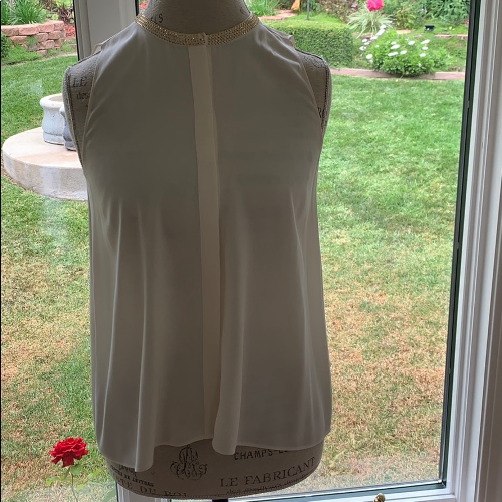 White with gold studs blouse